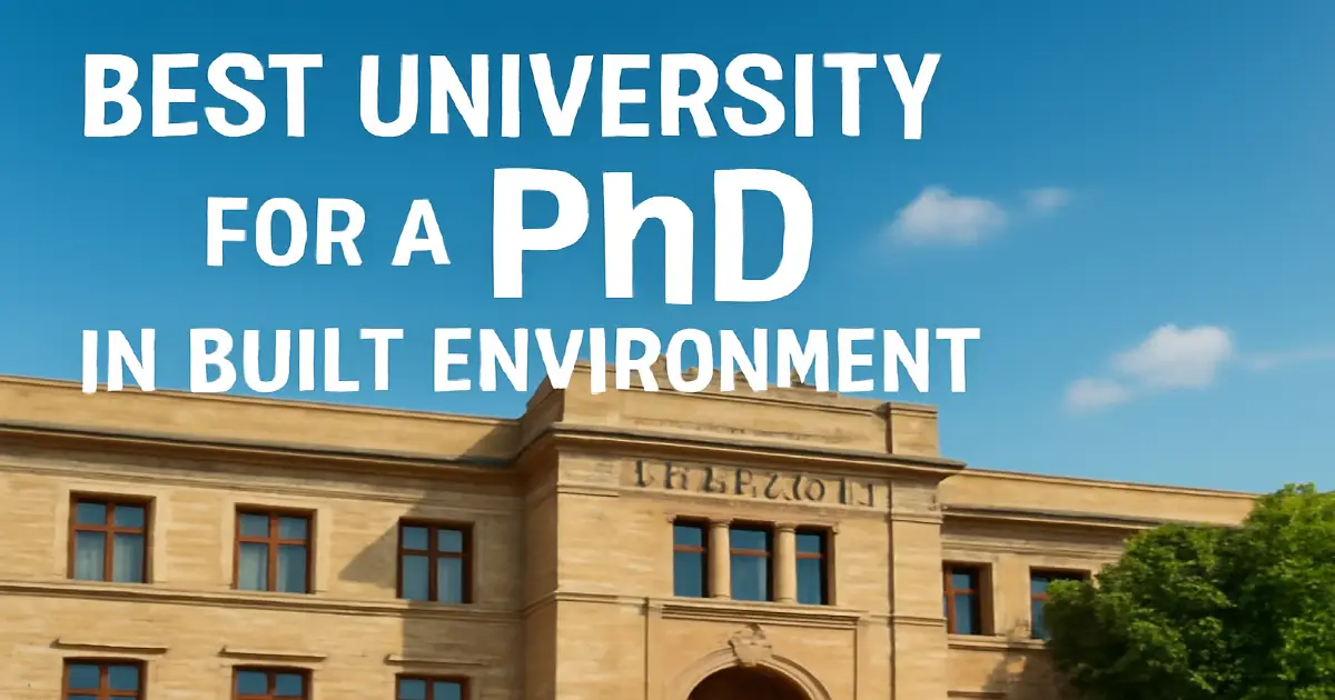 How to Choose the Best University for a PhD in Built Environment