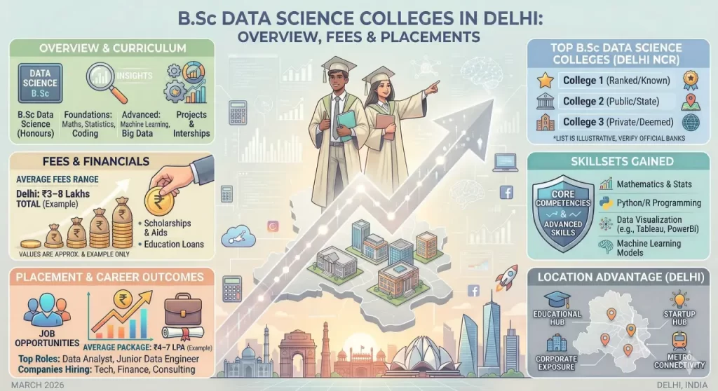 B.Sc Data Science Colleges in Delhi Overview, Fees & Placements